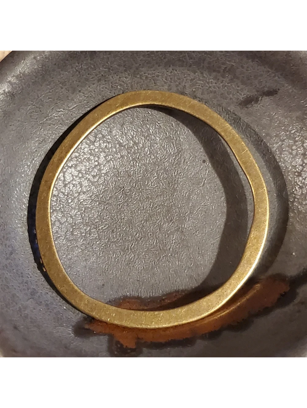 Avant Garde Antique Brass Large Baroque Irregular Wavy Circle Ring Pendant 1 pc